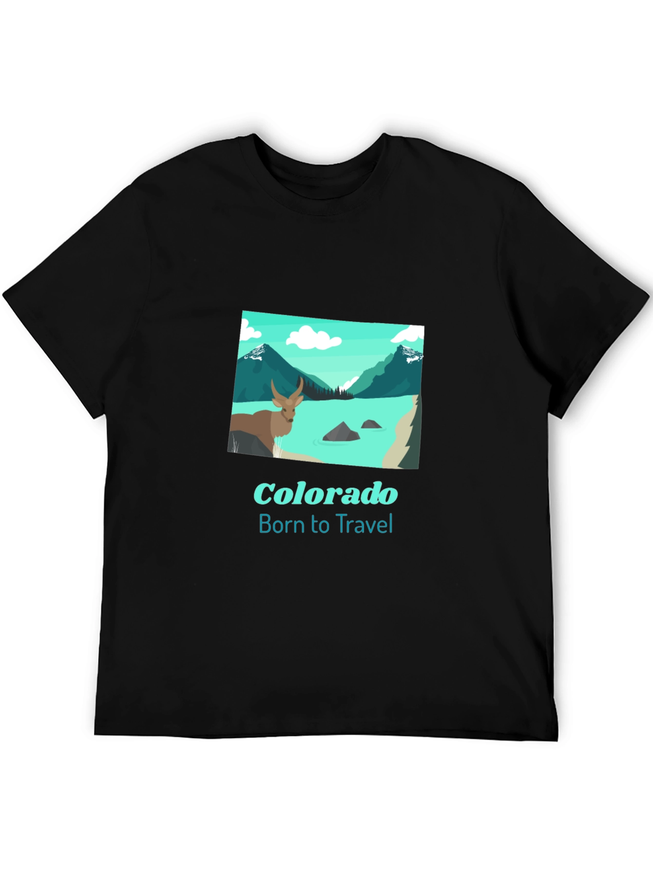 Colorado Born to Travel Graphic T-Shirt
