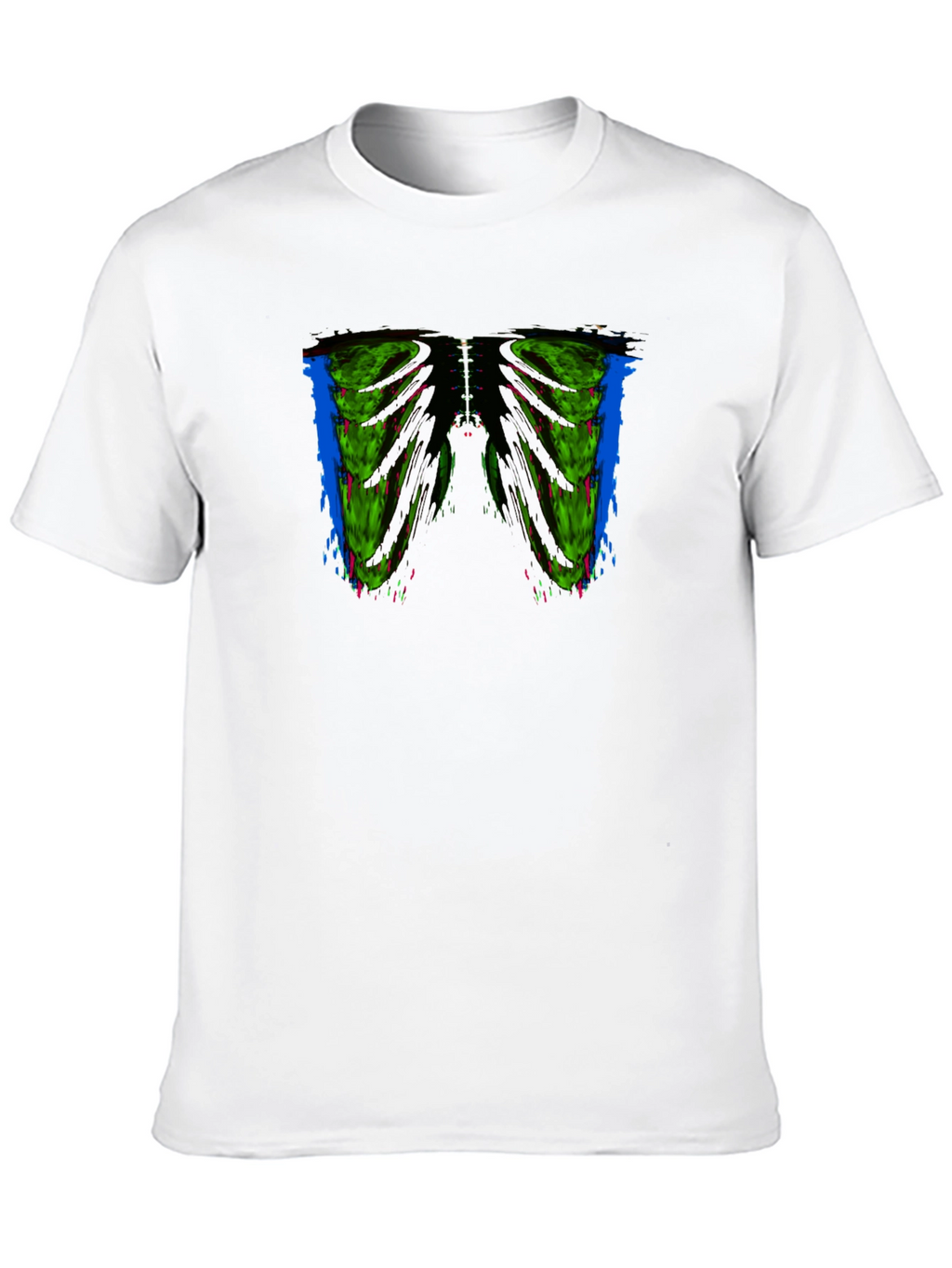 Edgy Rib Cage Graphic Tee - Mens Black T-Shirt