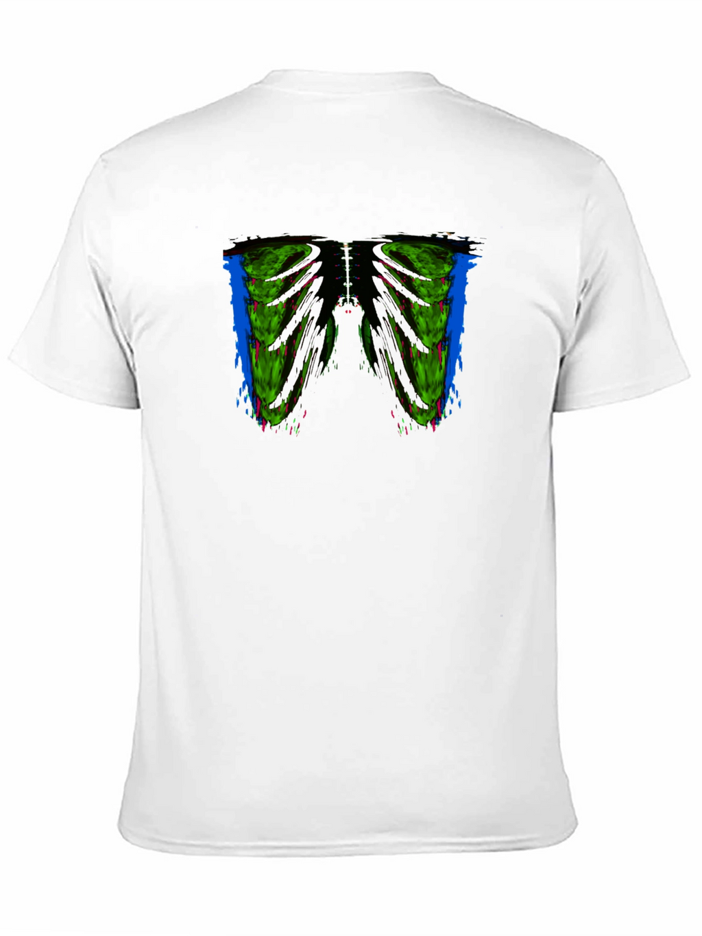 Edgy Rib Cage Graphic Tee - Mens Black T-Shirt
