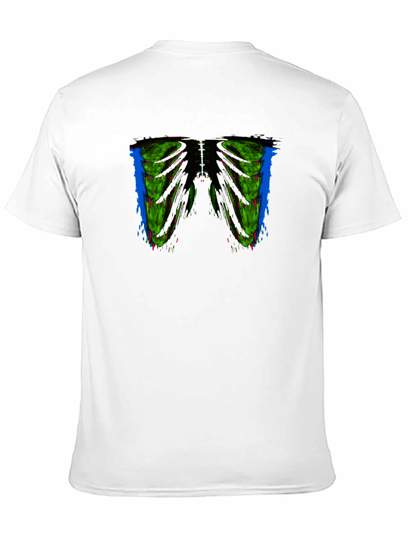 Edgy Rib Cage Graphic Tee - Mens Black T-Shirt