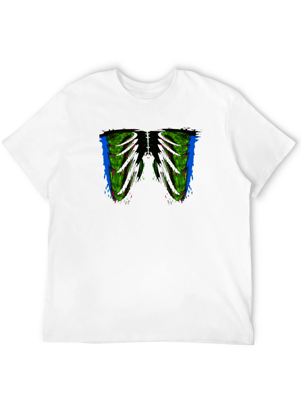 Edgy Rib Cage Graphic Tee - Mens Black T-Shirt