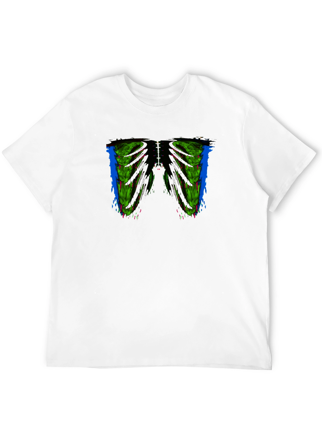 Edgy Rib Cage Graphic Tee - Mens Black T-Shirt