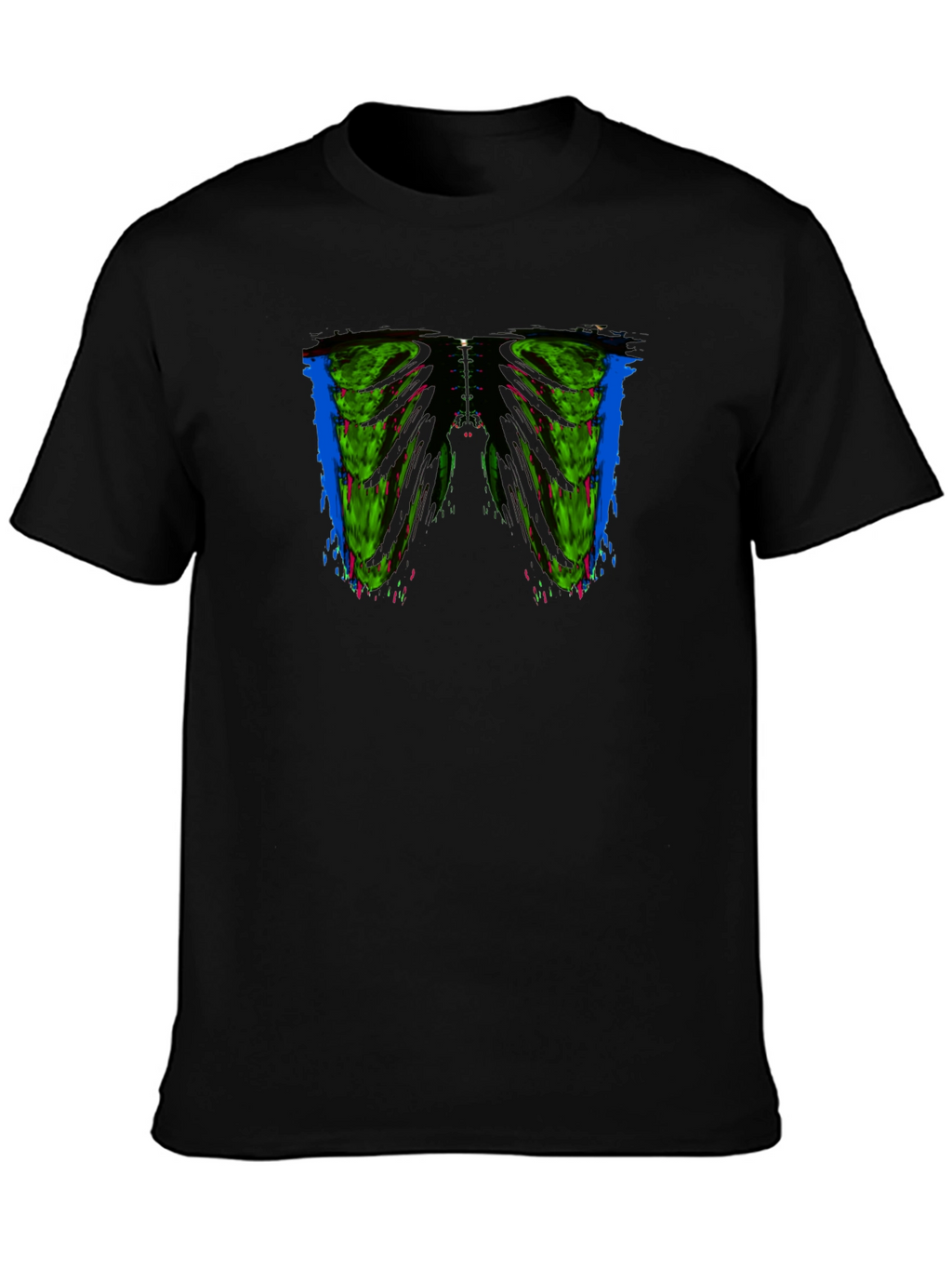 Edgy Rib Cage Graphic Tee - Mens Black T-Shirt