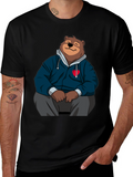 Cartoon Bear Hoodie T-Shirt