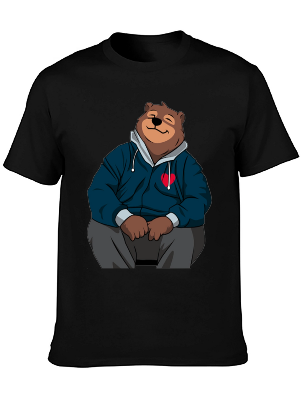 Cartoon Bear Hoodie T-Shirt