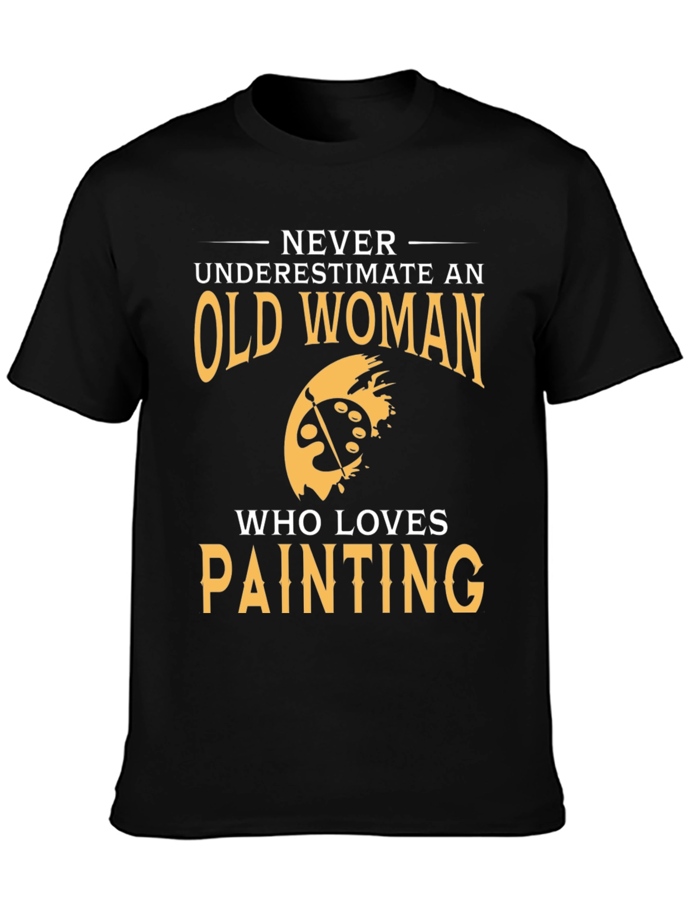 Old Woman Painting Lover Graphic T-Shirt