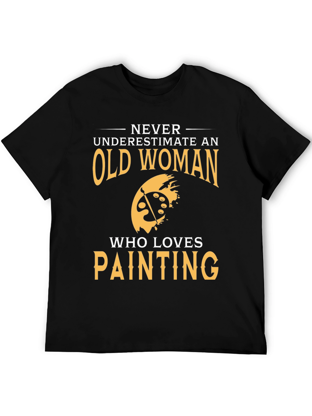 Old Woman Painting Lover Graphic T-Shirt