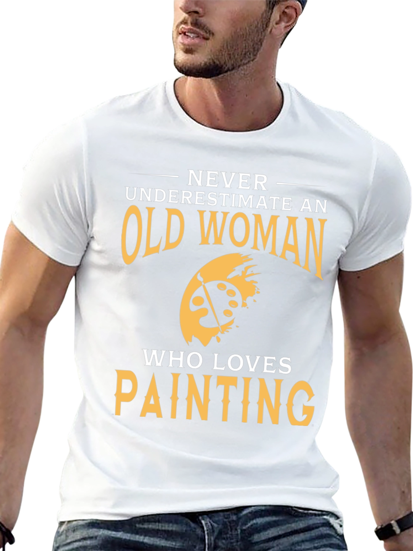 Old Woman Painting Lover Graphic T-Shirt