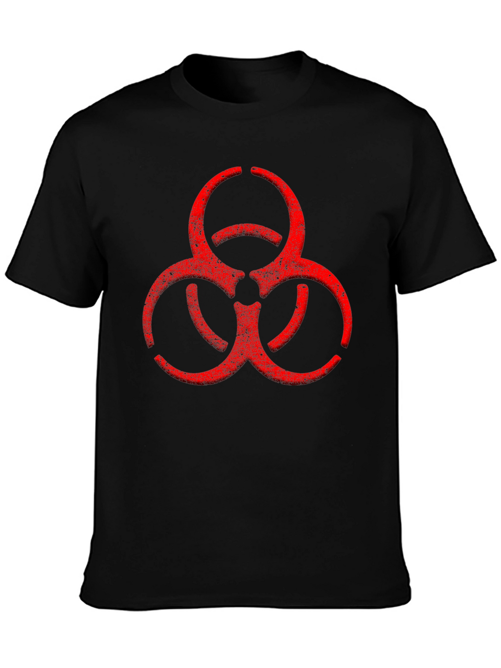 Biohazard Symbol Graphic Print Crew Neck T-Shirt