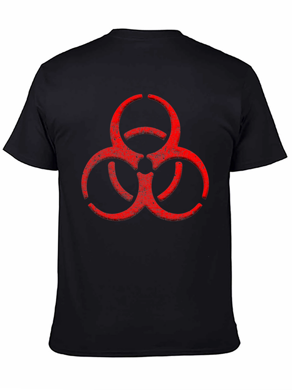 Biohazard Symbol Graphic Print Crew Neck T-Shirt
