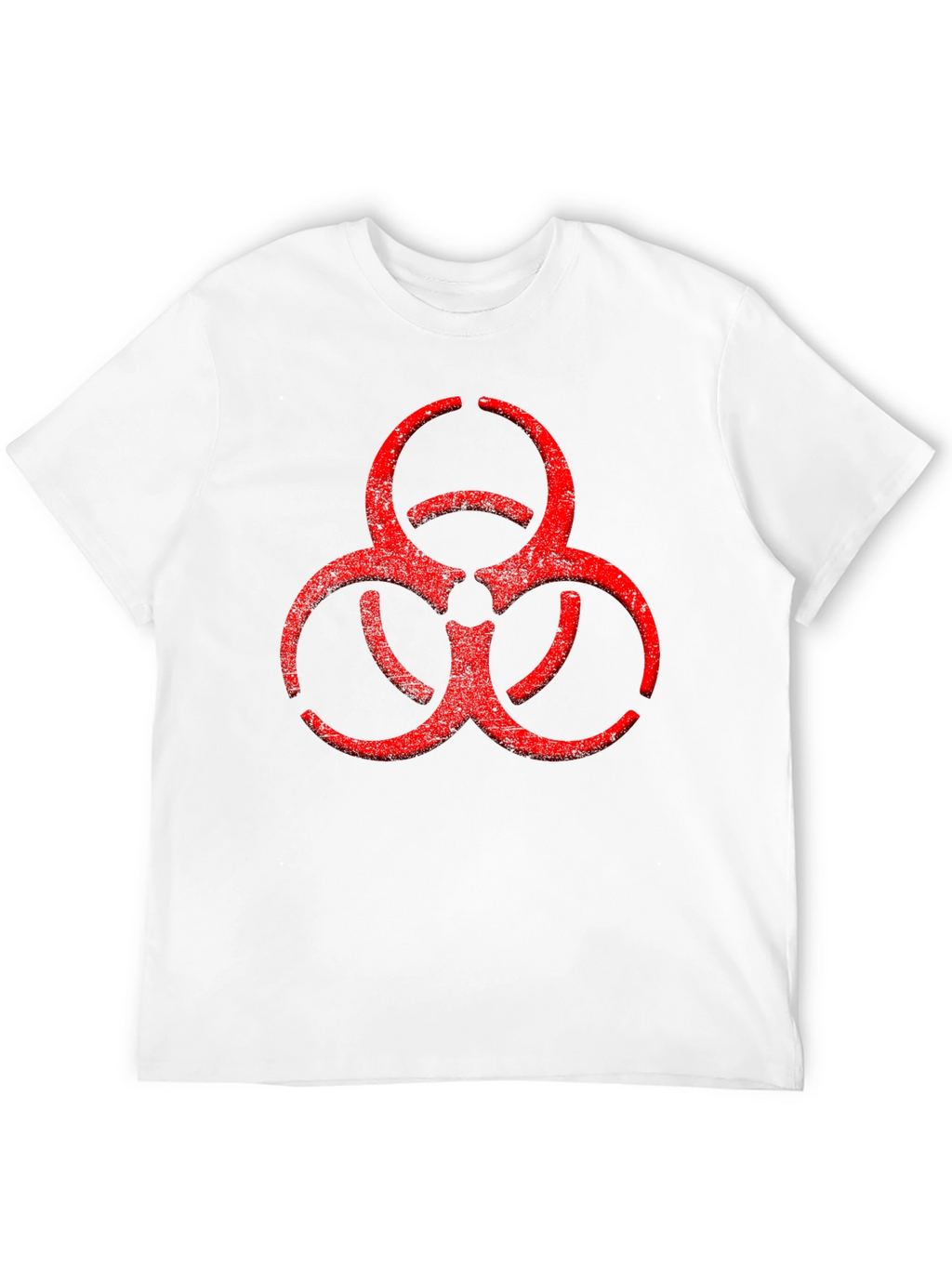 Biohazard Symbol Graphic Print Crew Neck T-Shirt