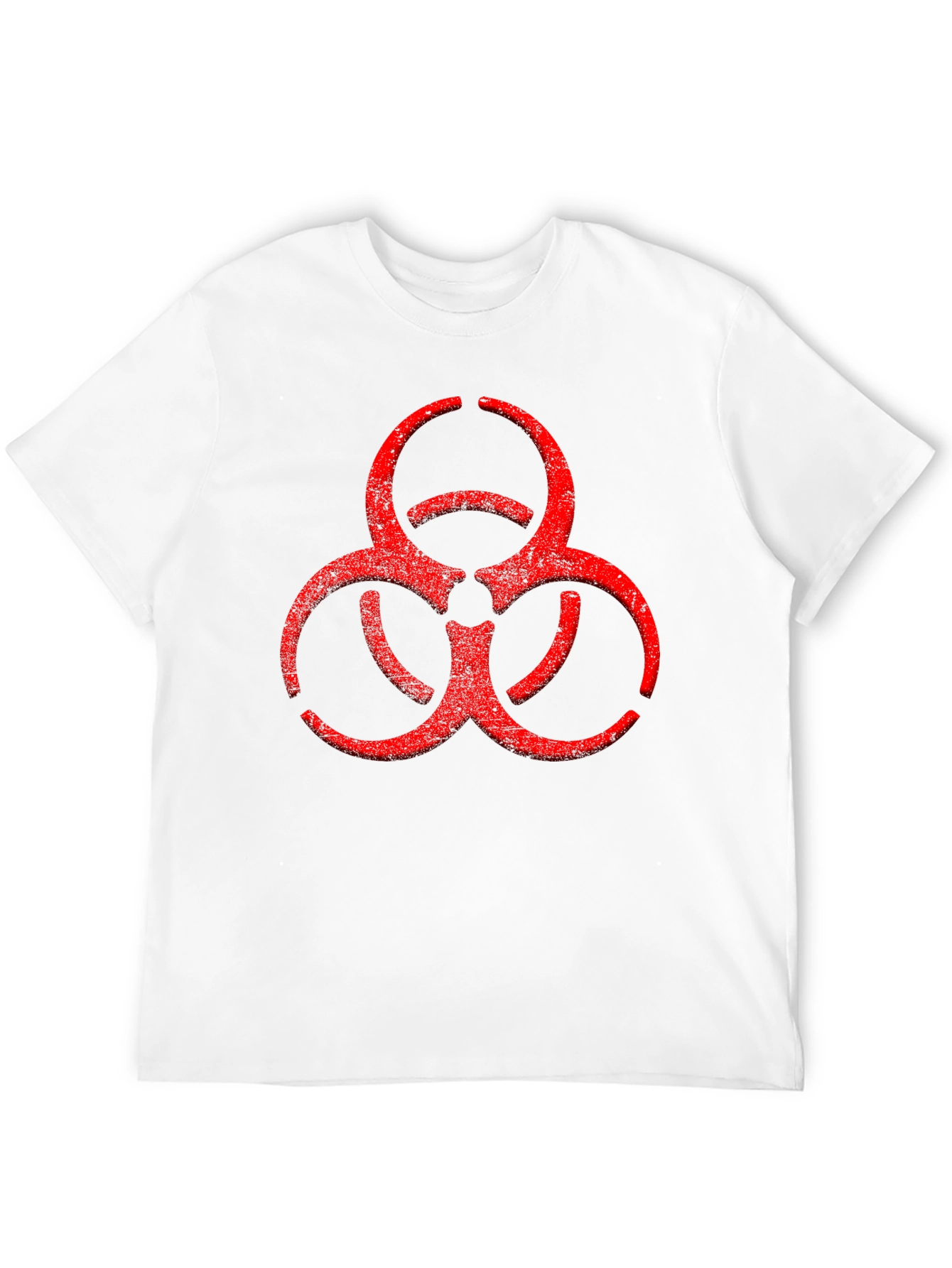 Biohazard Symbol Graphic Print Crew Neck T-Shirt