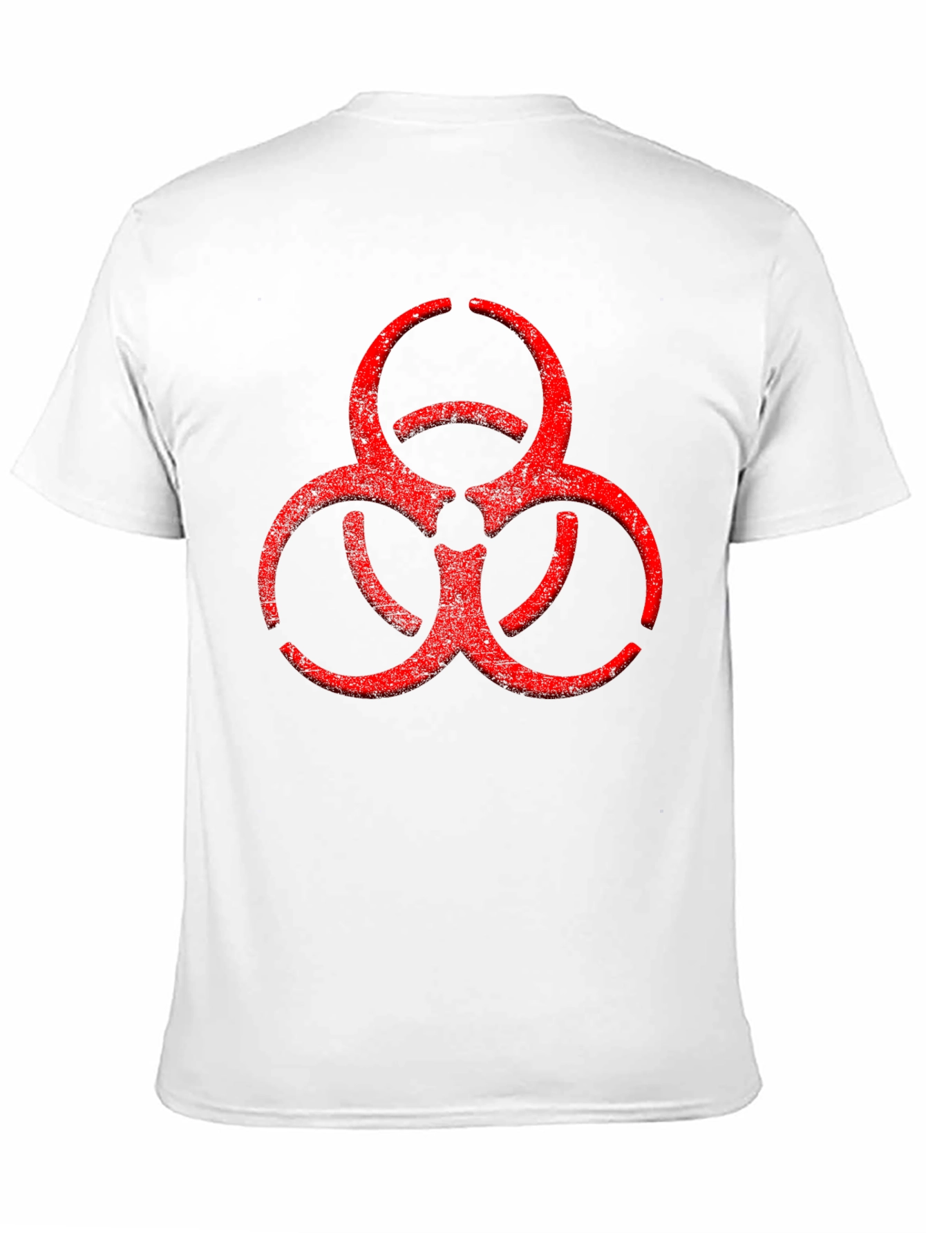 Biohazard Symbol Graphic Print Crew Neck T-Shirt
