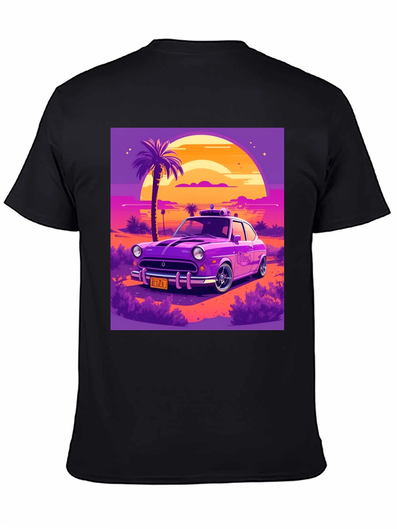 Retro Car T-Shirt - Sunset Drive Design
