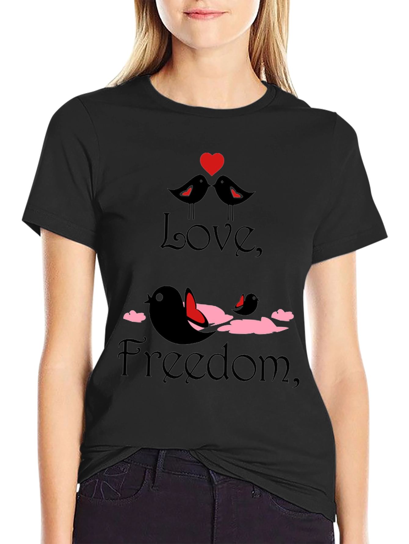 Love and Freedom Graphic T-Shirt