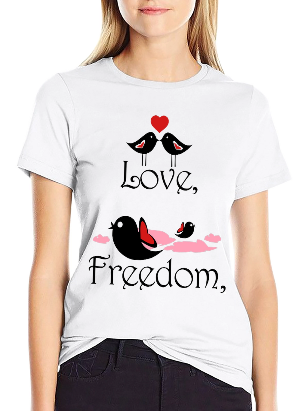 Love and Freedom Graphic T-Shirt
