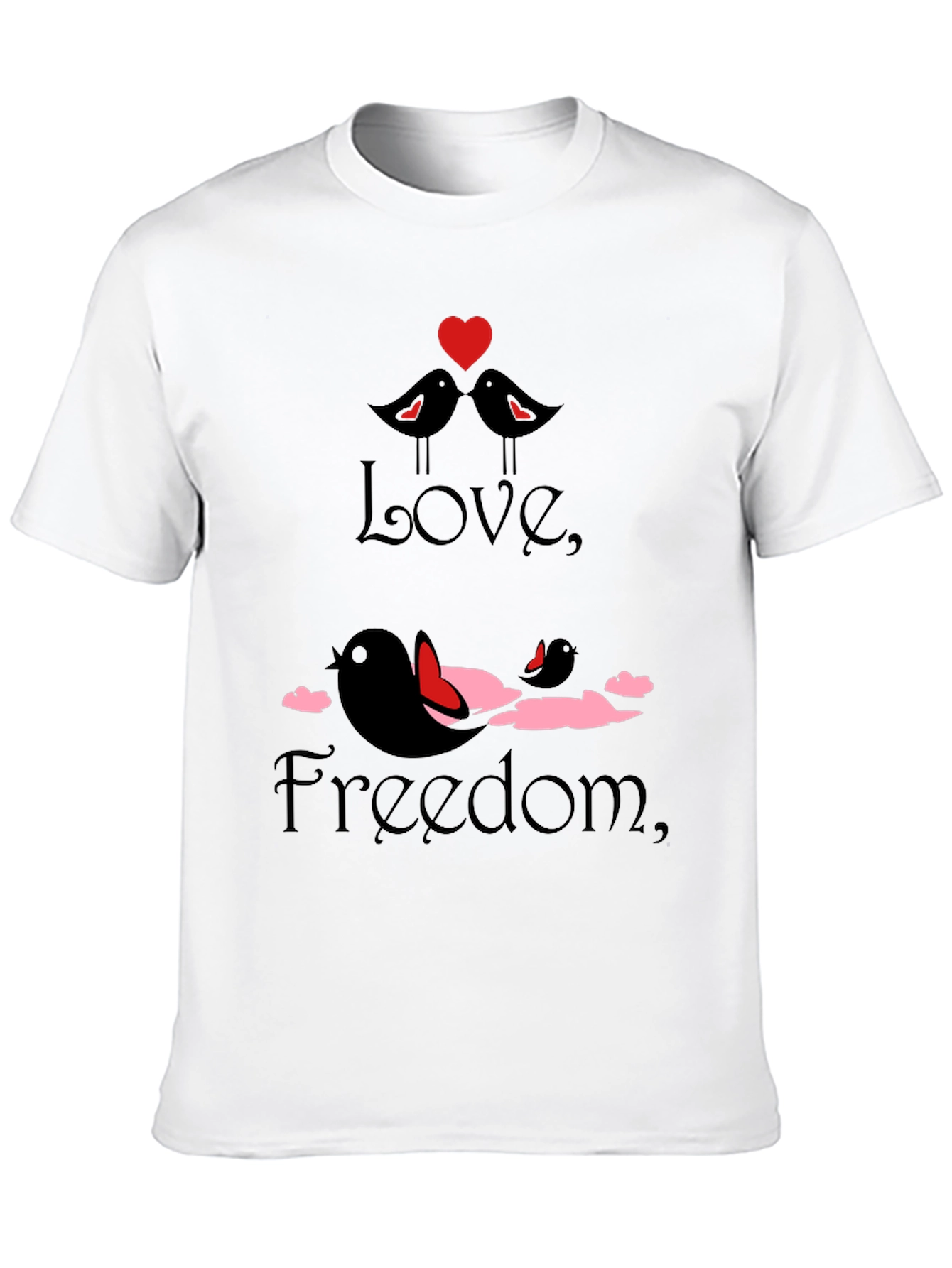 Love and Freedom Graphic T-Shirt