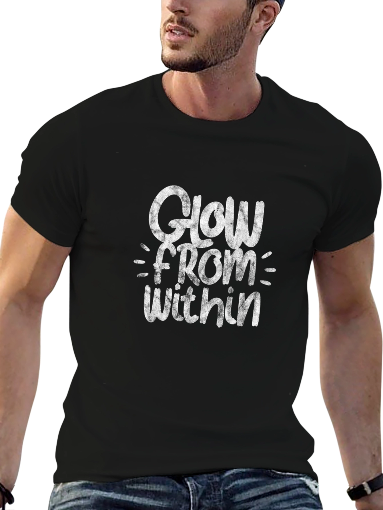Glow From Within Black Graphic Tee