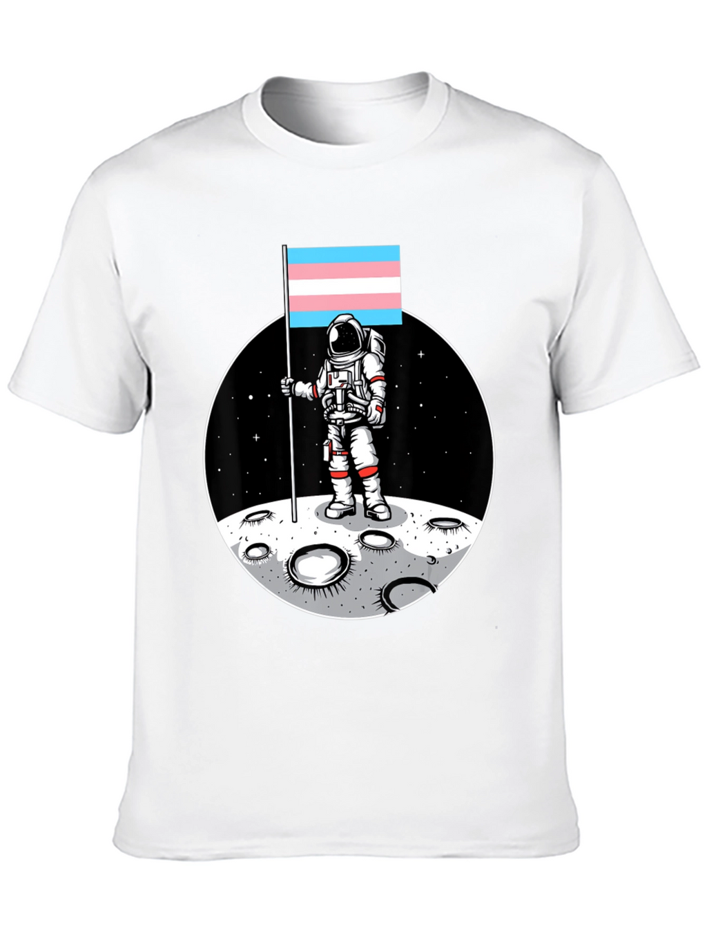Trans Pride Astronaut T-Shirt - Moon Landing Tee