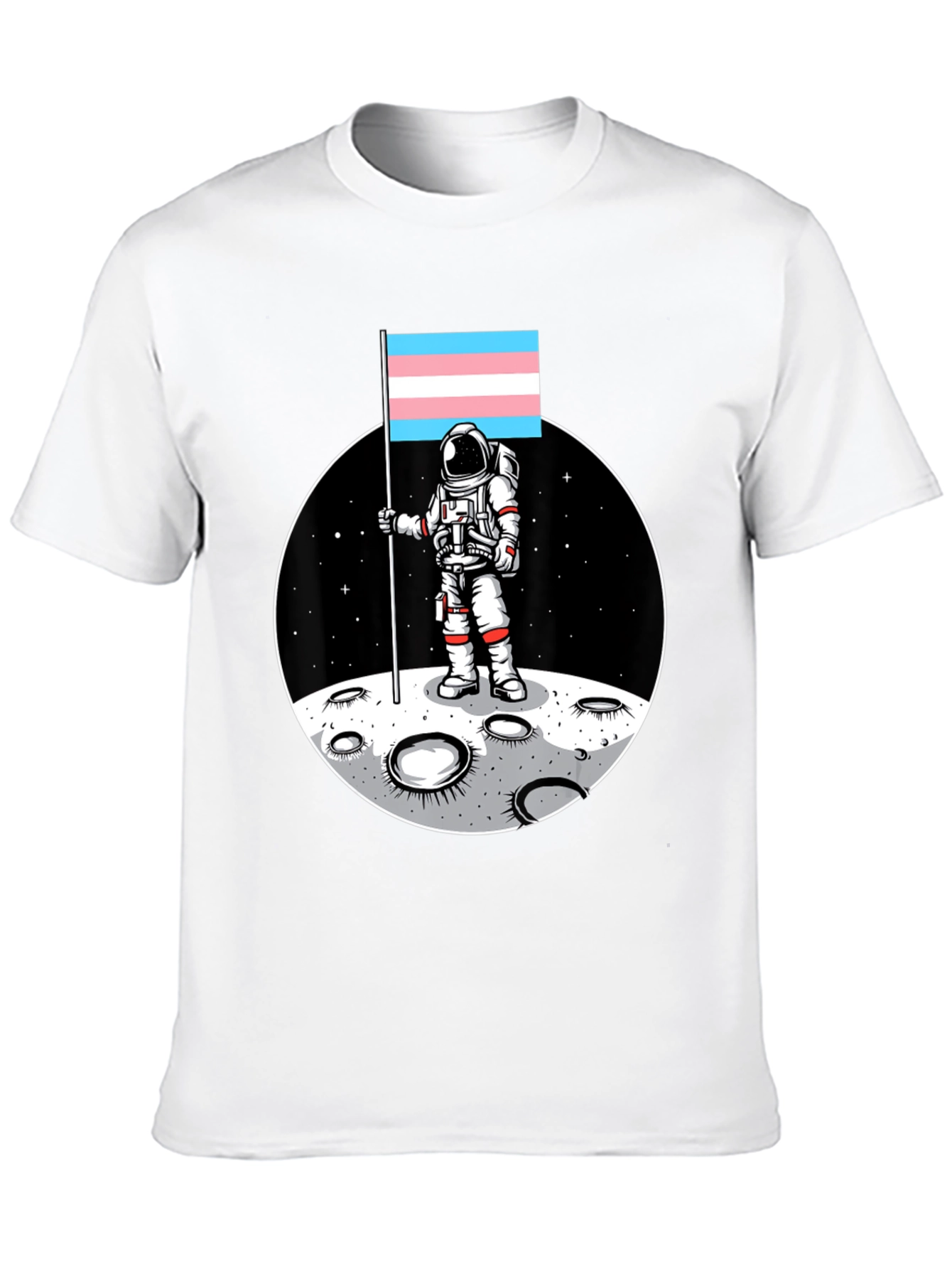 Trans Pride Astronaut T-Shirt - Moon Landing Tee