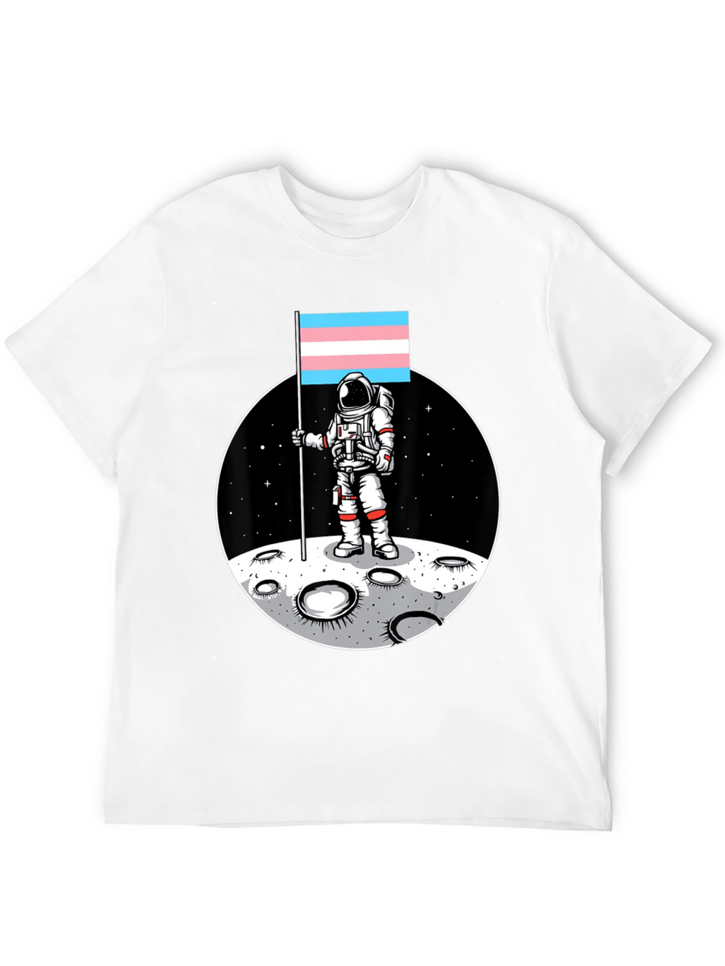 Trans Pride Astronaut T-Shirt - Moon Landing Tee