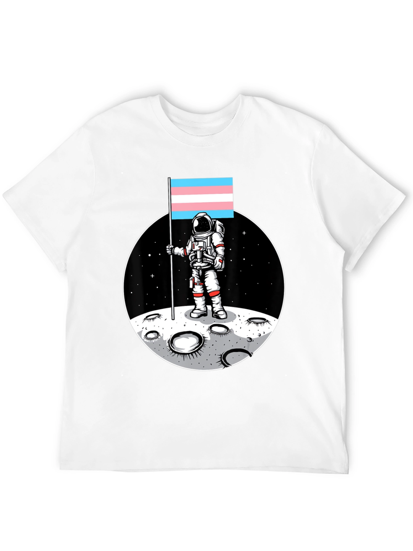 Trans Pride Astronaut T-Shirt - Moon Landing Tee