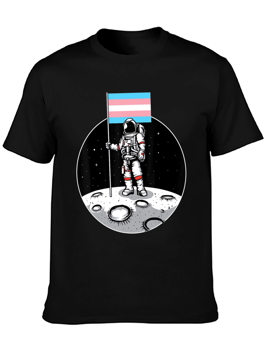 Trans Pride Astronaut T-Shirt - Moon Landing Tee