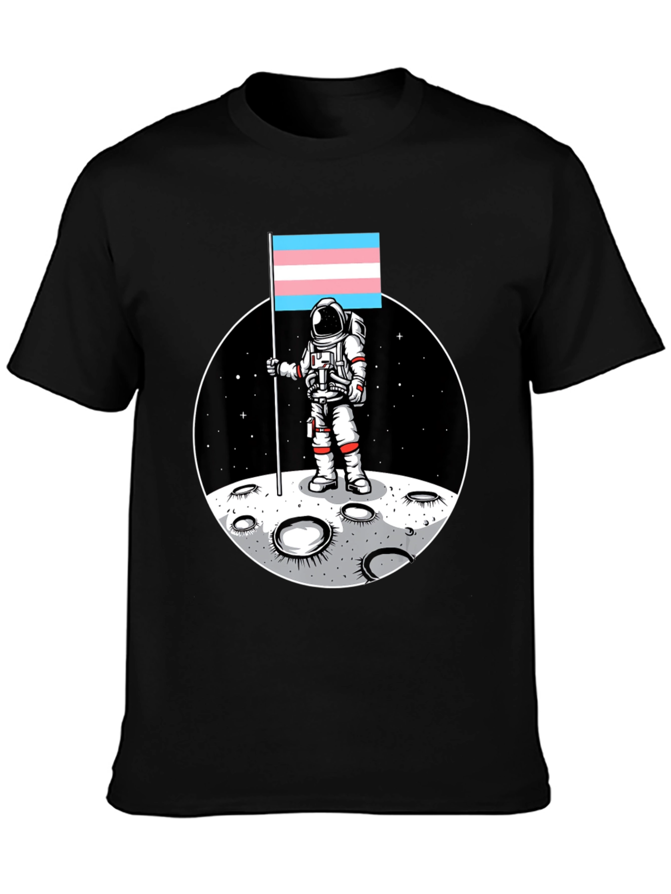 Trans Pride Astronaut T-Shirt - Moon Landing Tee