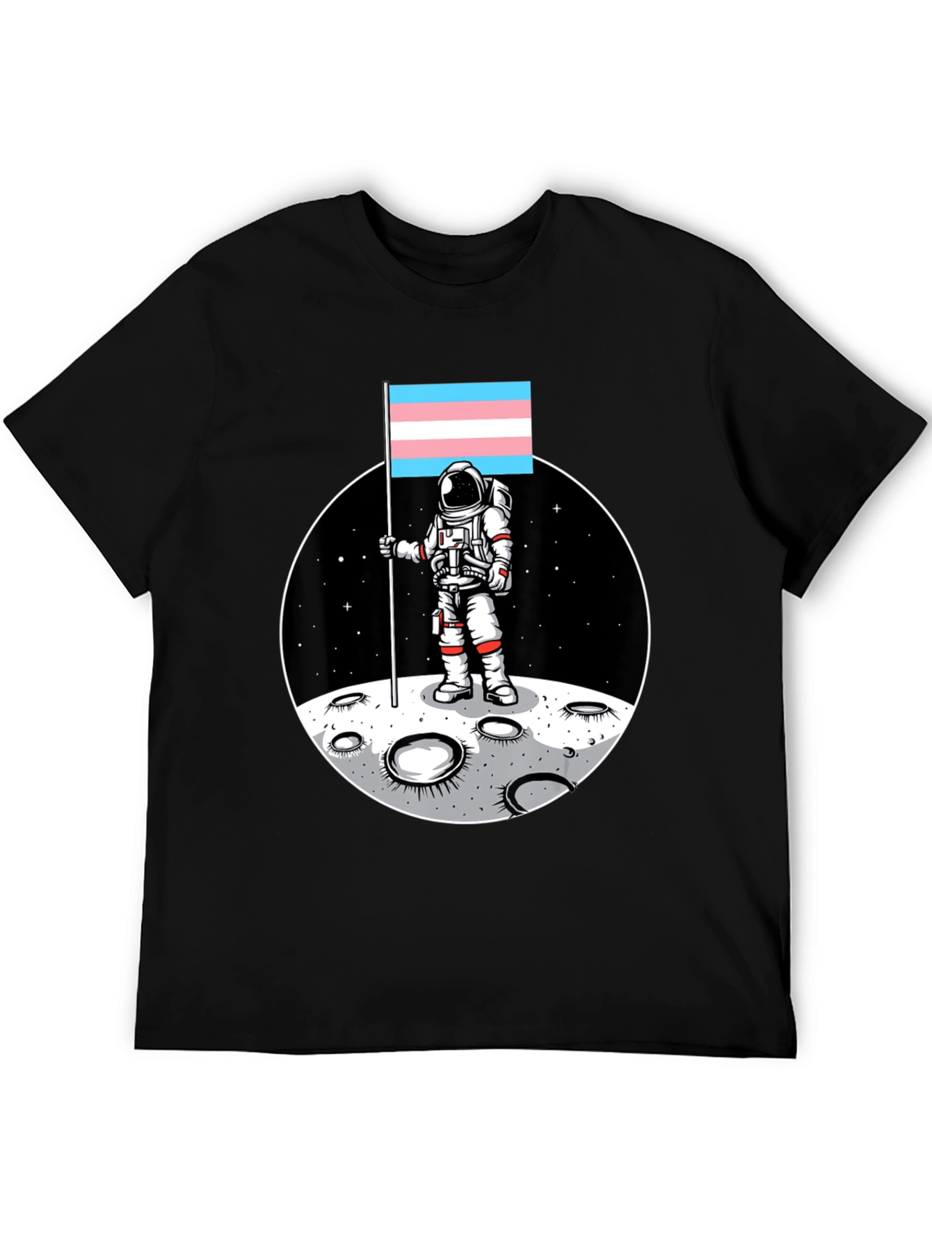 Trans Pride Astronaut T-Shirt - Moon Landing Tee