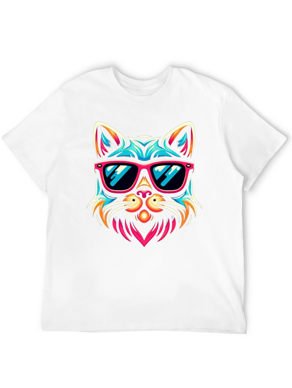 Cool Cat Sunglasses Graphic Tee - Black