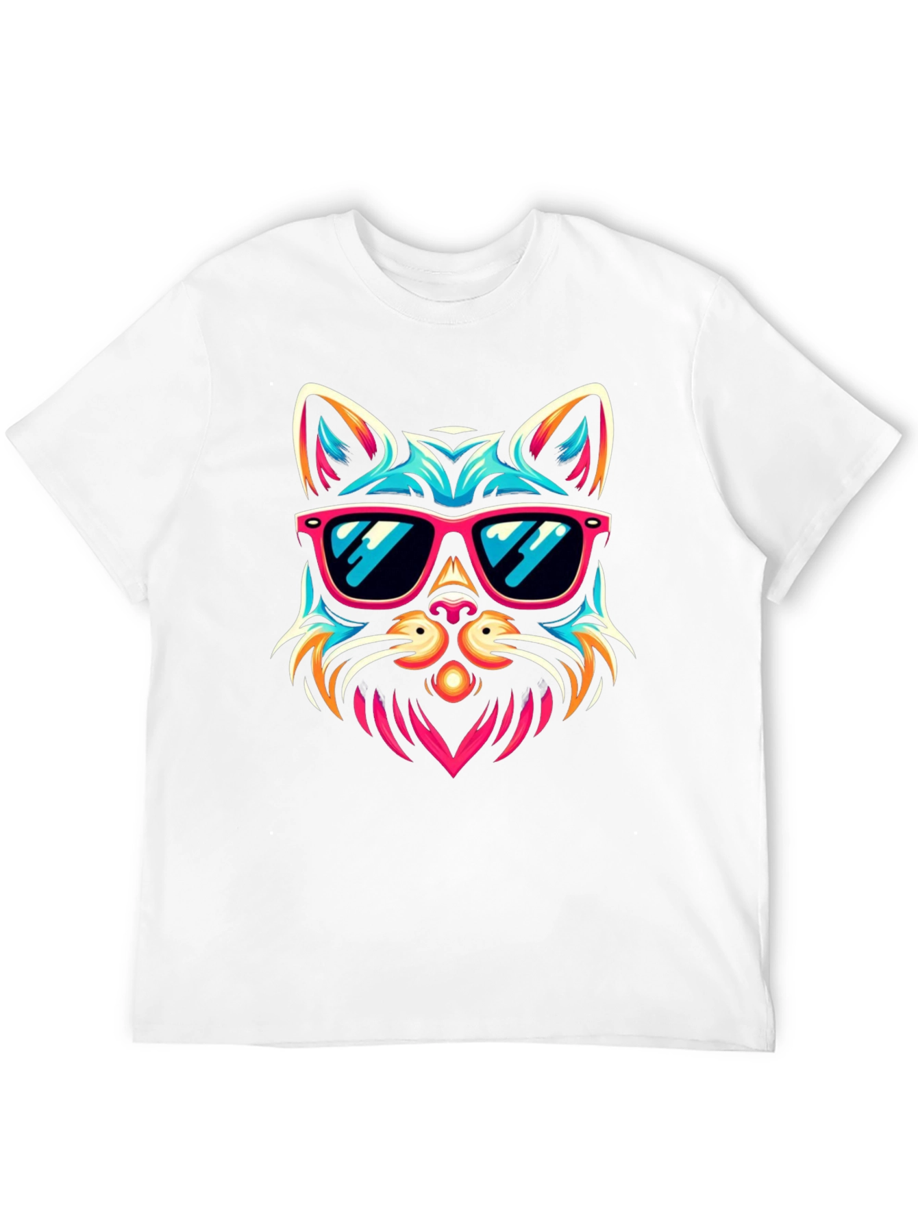 Cool Cat Sunglasses Graphic Tee - Black