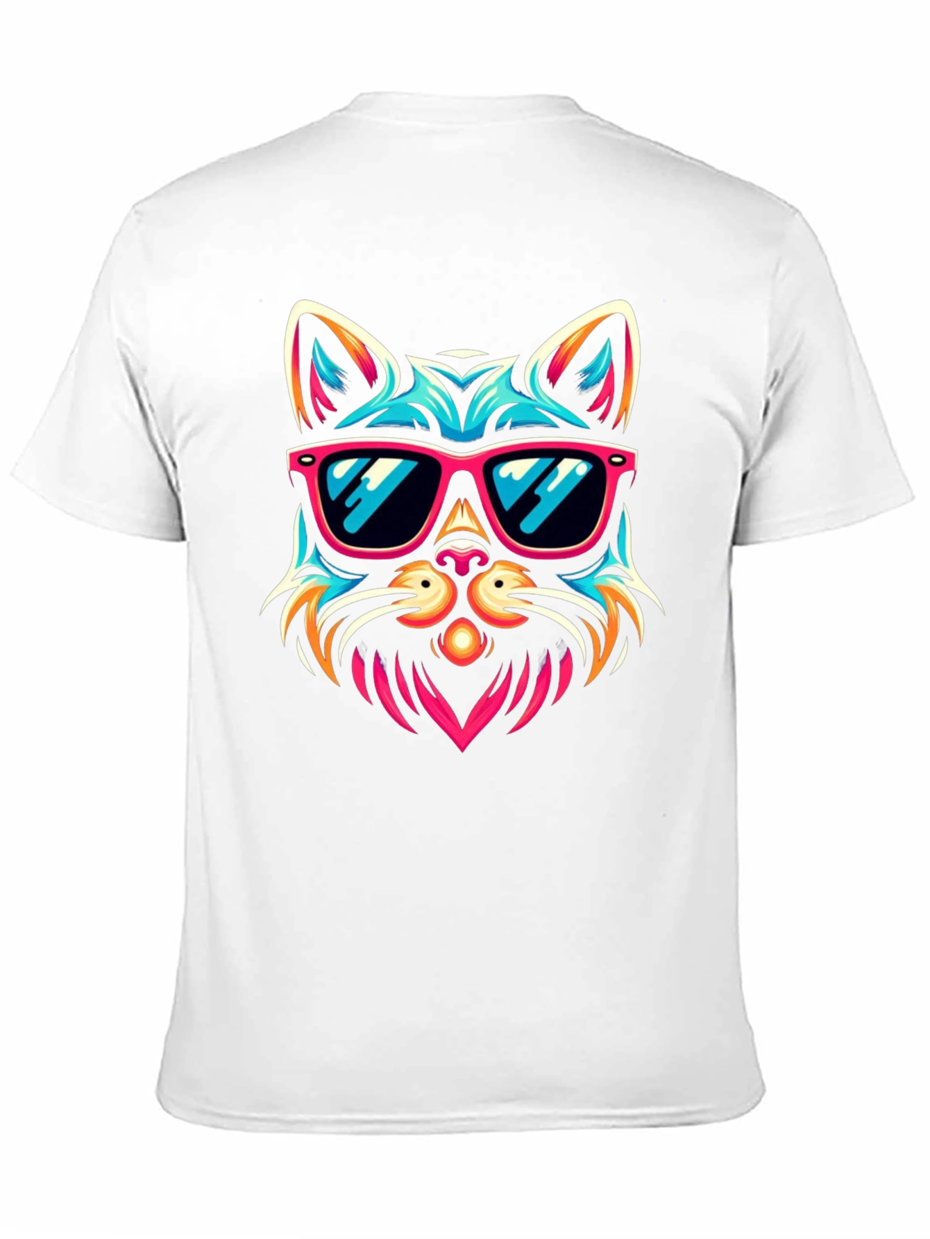 Cool Cat Sunglasses Graphic Tee - Black
