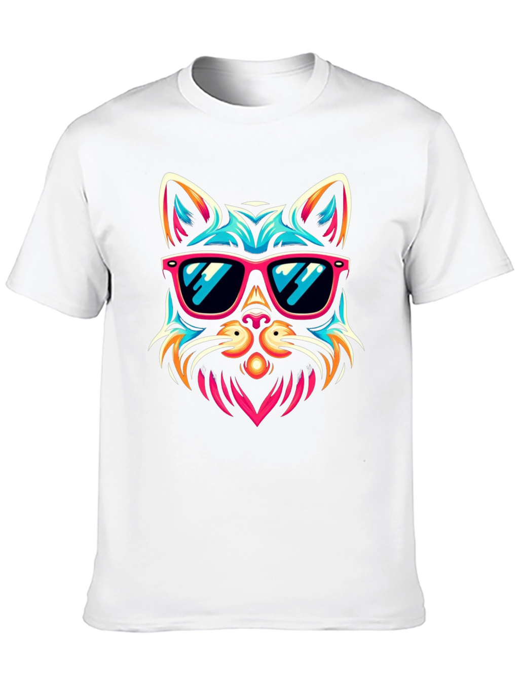 Cool Cat Sunglasses Graphic Tee - Black