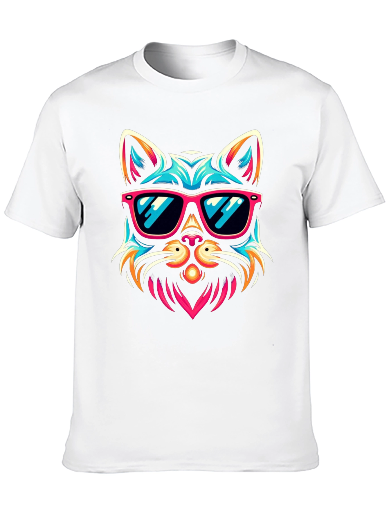 Cool Cat Sunglasses Graphic Tee - Black
