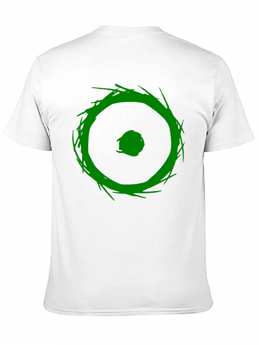 Abstract Green Graphic Print Black T-Shirt