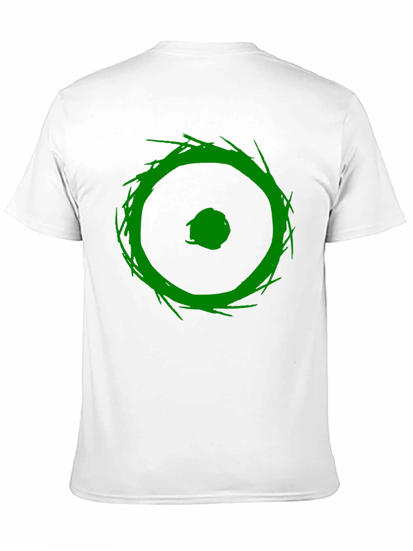 Abstract Green Graphic Print Black T-Shirt