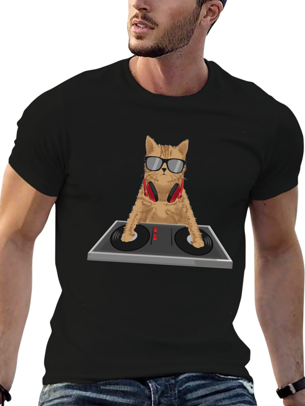 DJ Cat T-Shirt - Cool Cat Lover Tee
