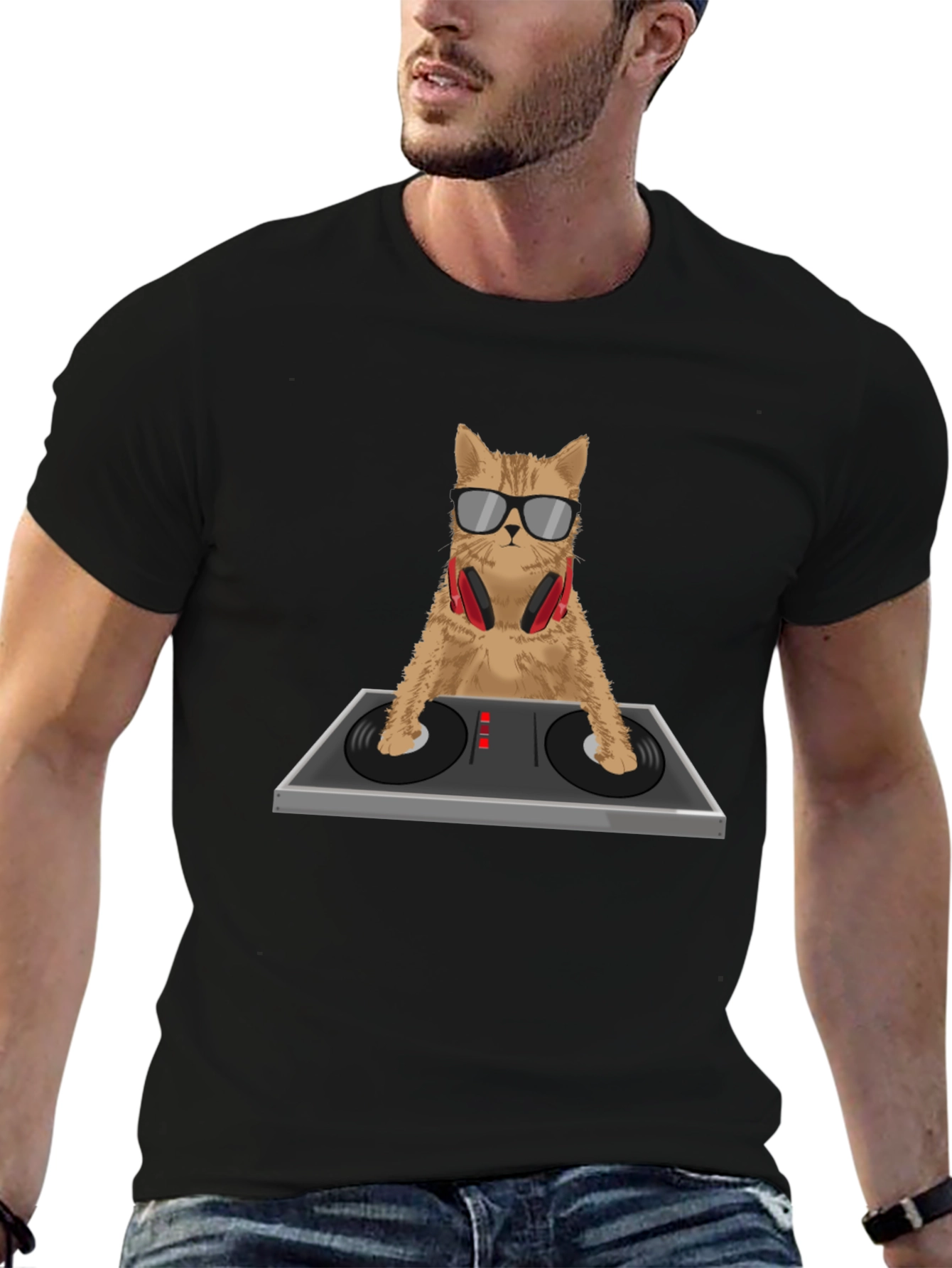 DJ Cat T-Shirt - Cool Cat Lover Tee