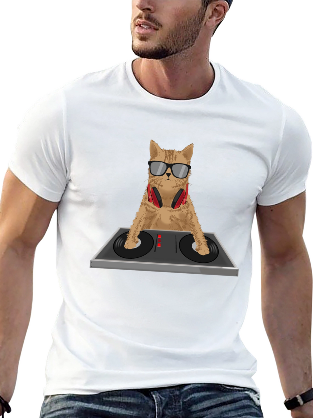 DJ Cat T-Shirt - Cool Cat Lover Tee