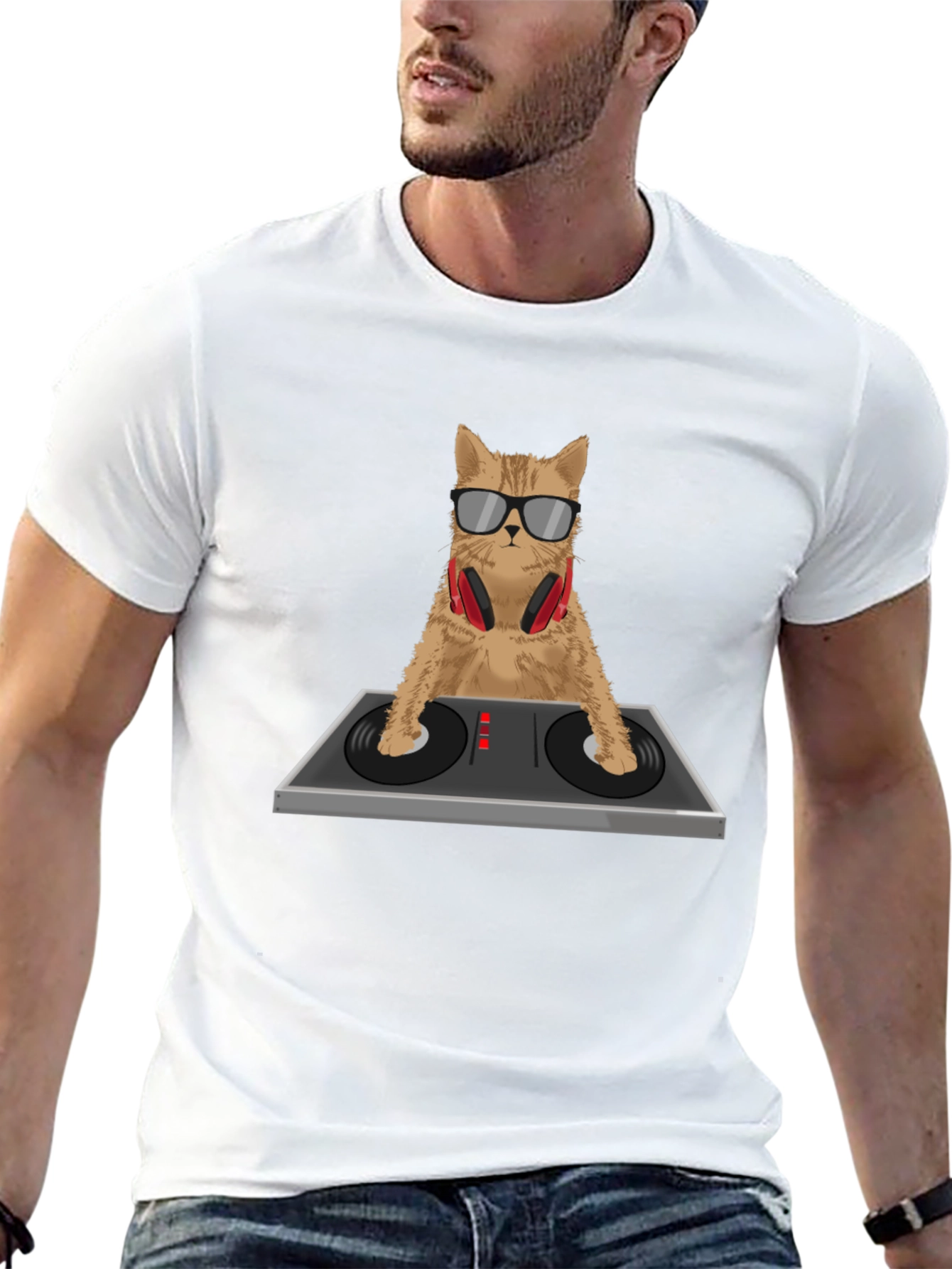 DJ Cat T-Shirt - Cool Cat Lover Tee