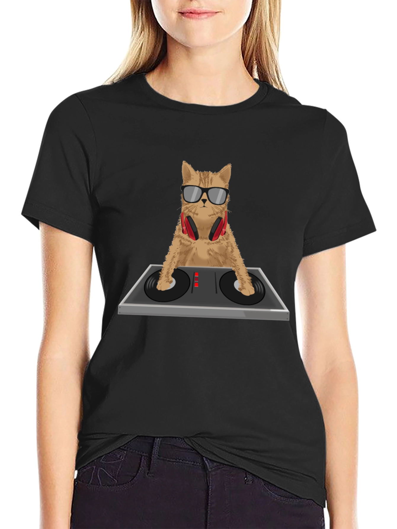 DJ Cat T-Shirt - Cool Cat Lover Tee