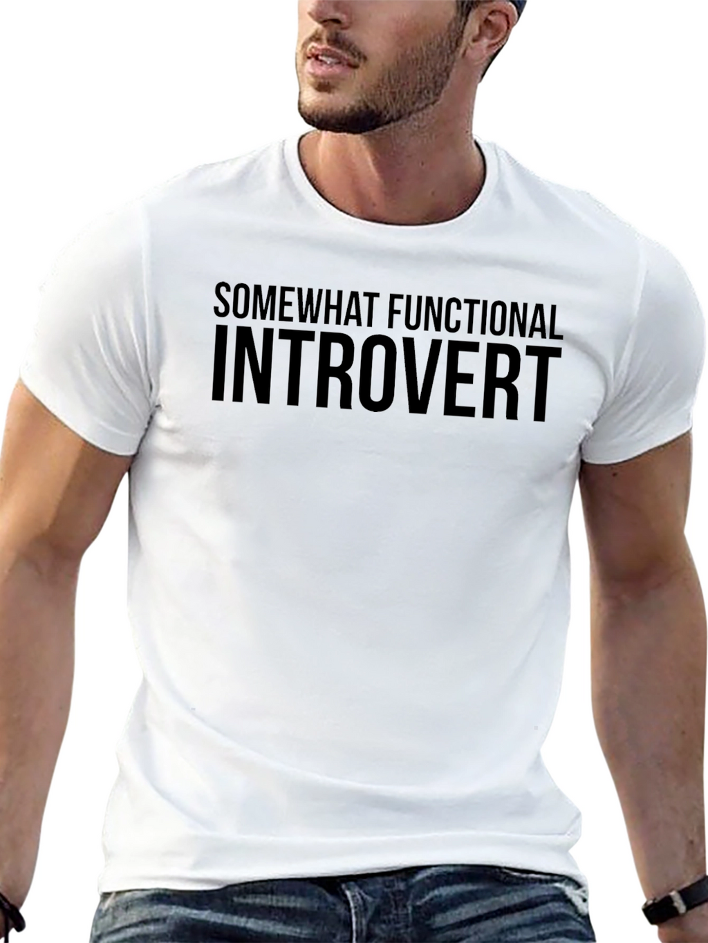 Somewhat Functional Introvert Black T-Shirt