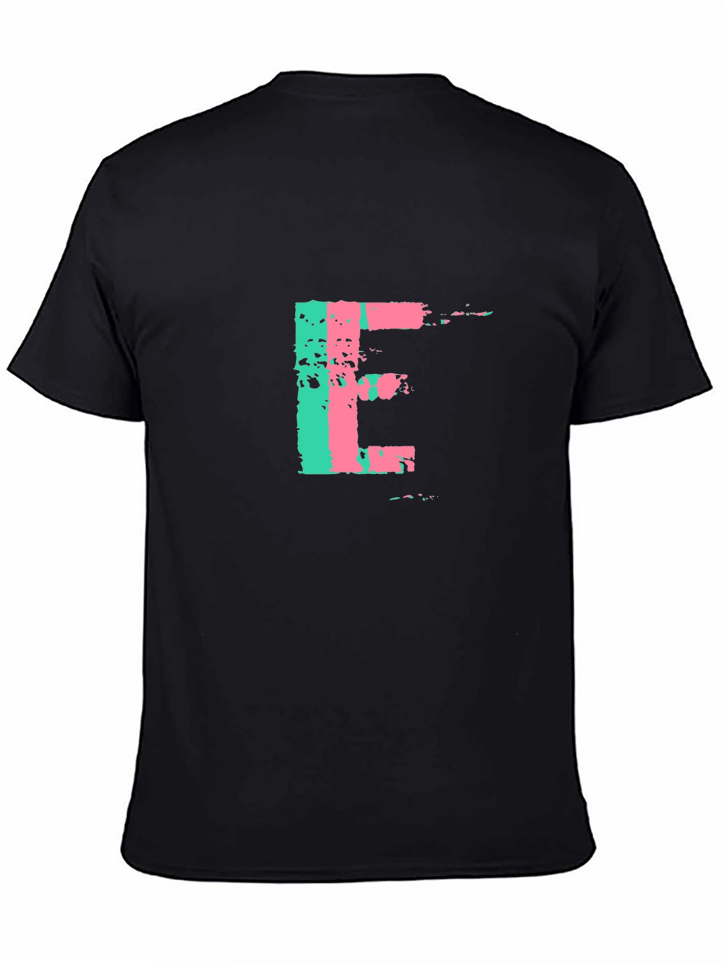 Letter E Graphic Tee - Modern Brushstroke Design
