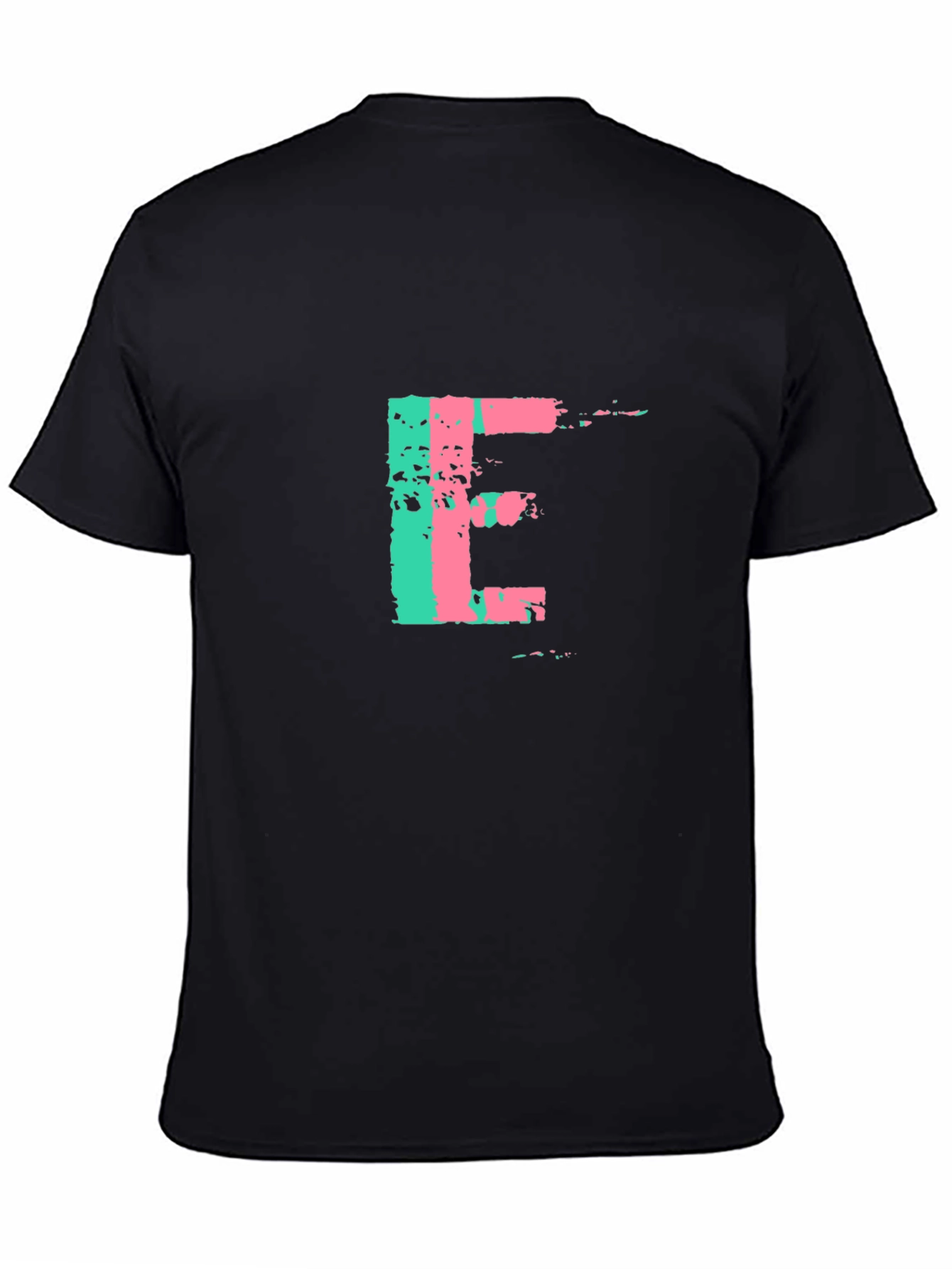Letter E Graphic Tee - Modern Brushstroke Design