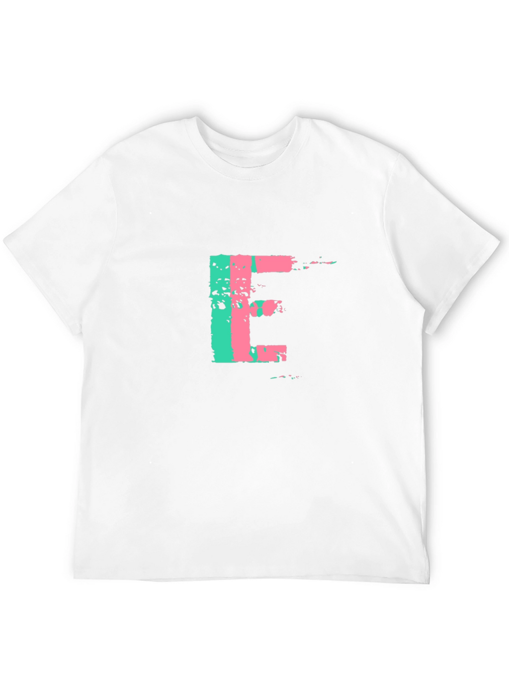 Letter E Graphic Tee - Modern Brushstroke Design