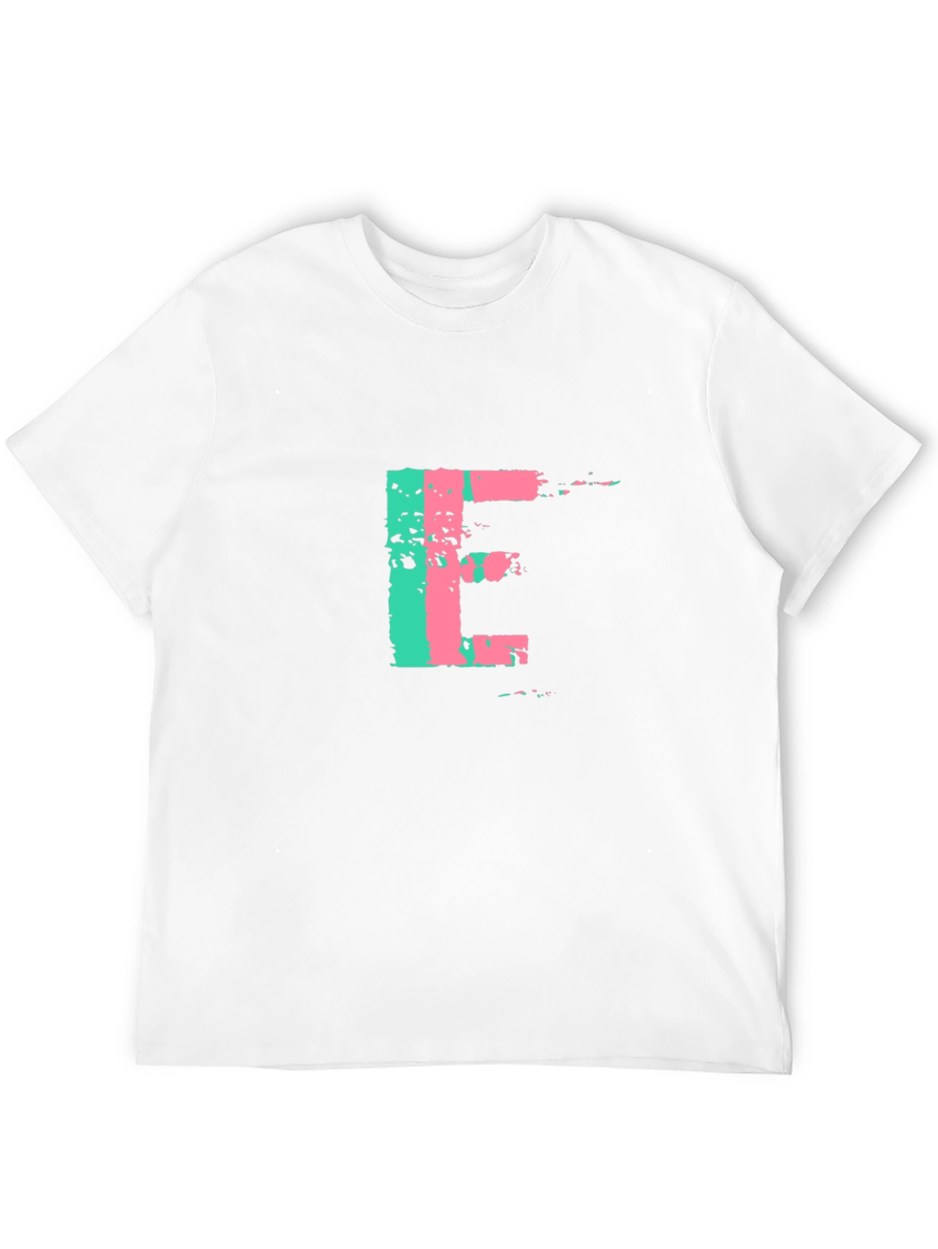 Letter E Graphic Tee - Modern Brushstroke Design