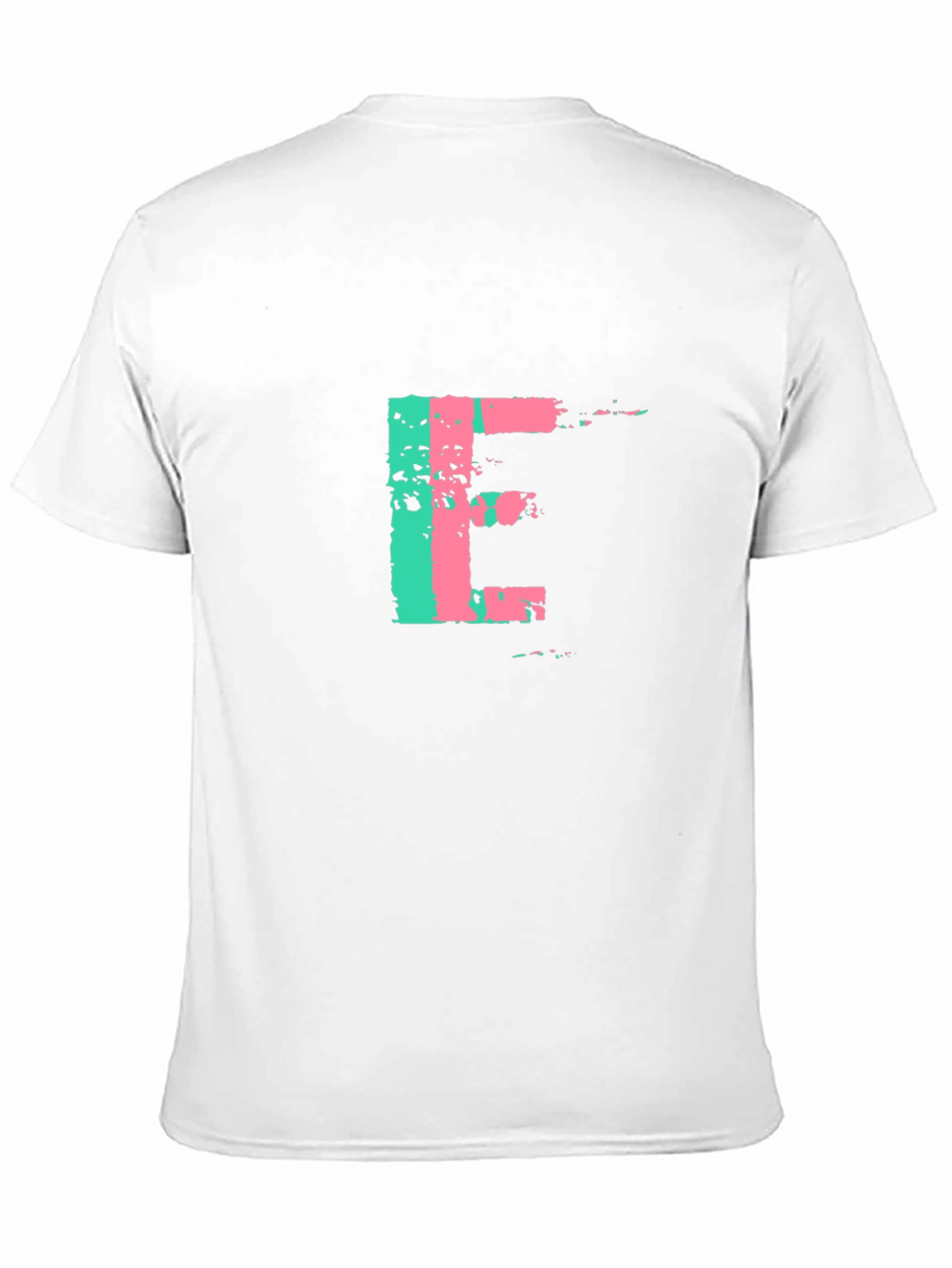 Letter E Graphic Tee - Modern Brushstroke Design