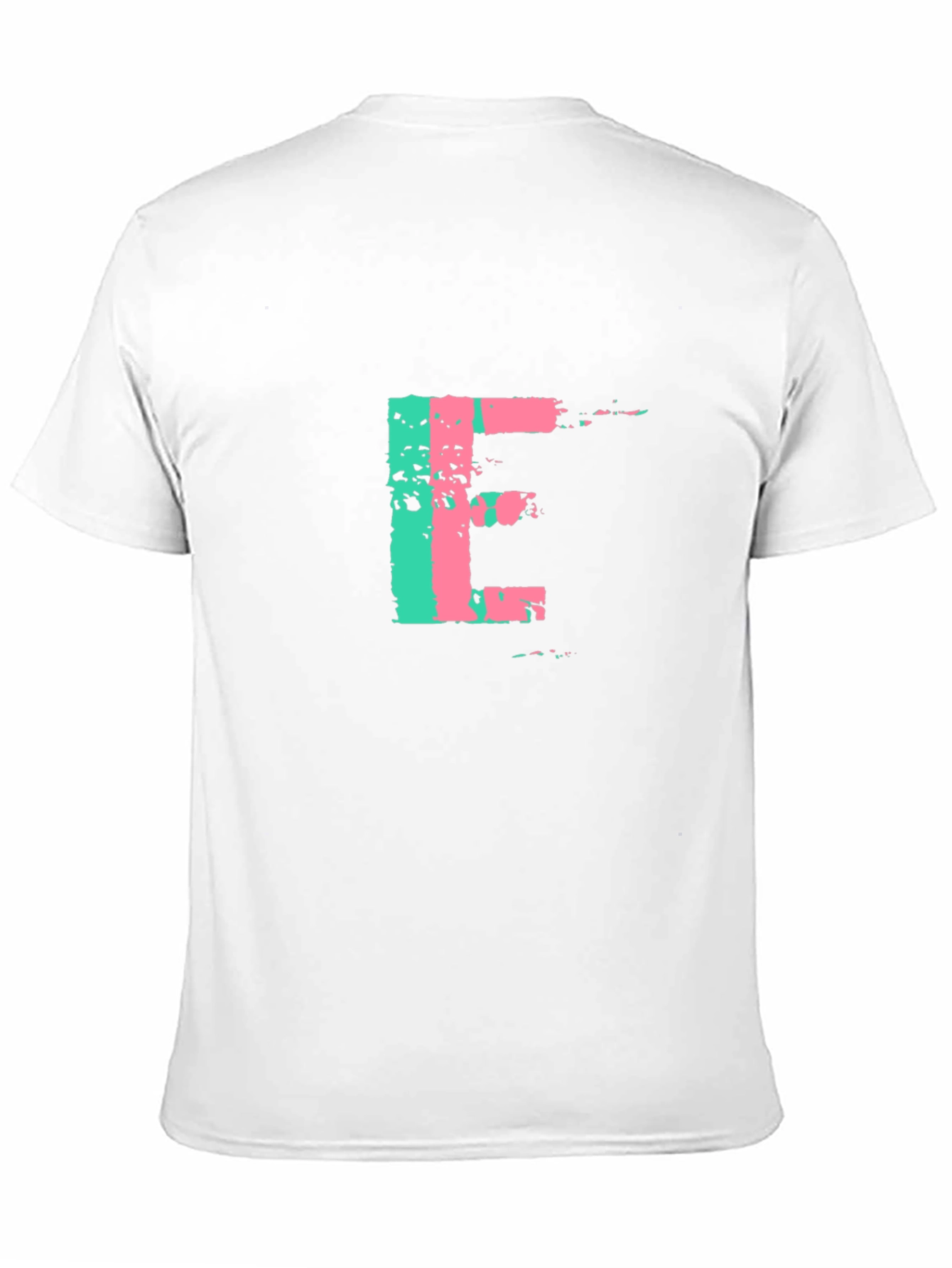 Letter E Graphic Tee - Modern Brushstroke Design