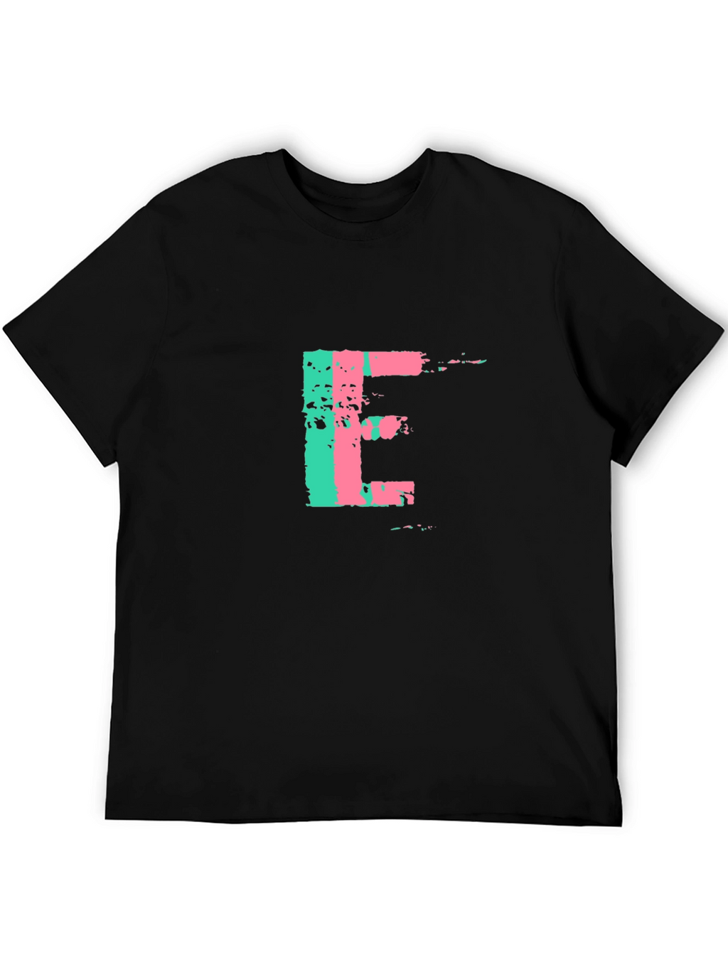 Letter E Graphic Tee - Modern Brushstroke Design