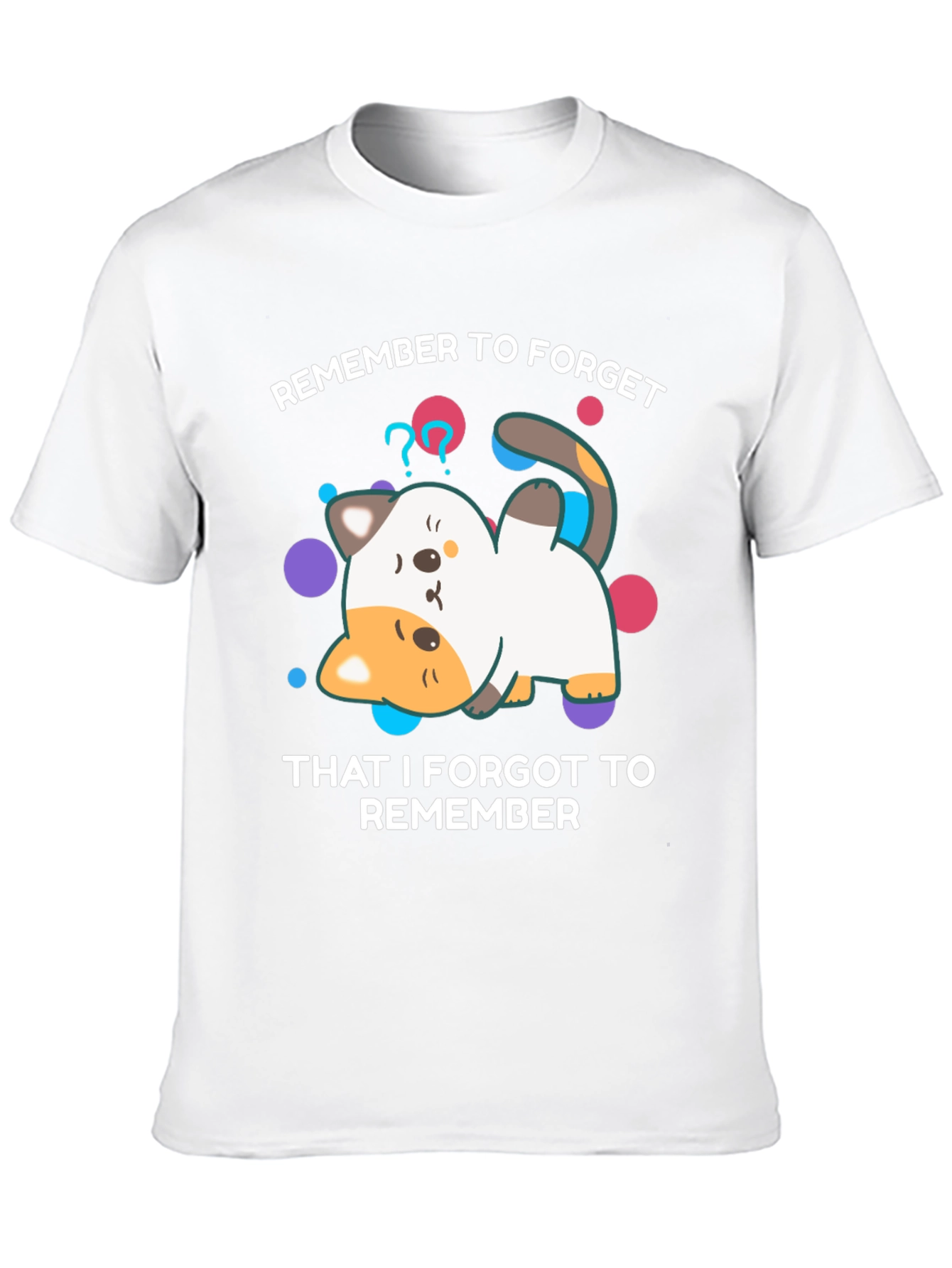 Forgetful Cat T-Shirt - Funny Graphic Tee